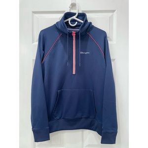 Champion Navy Blue Sweatshirt with Red Accents